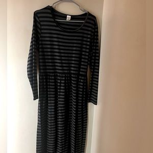 Long sleeve stripe dress XL